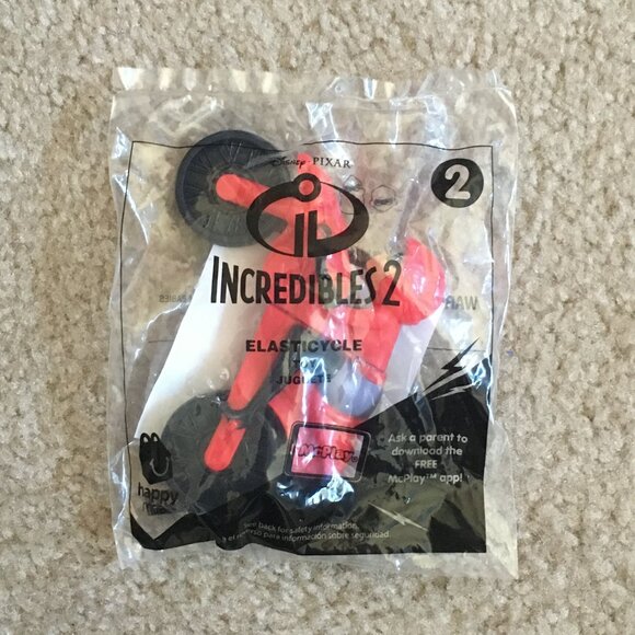 Disney 2018 Incredibles 2 Dash #3, Elasticycle , & Soul Terry #5 Happy Meal Toys - Picture 2 of 7